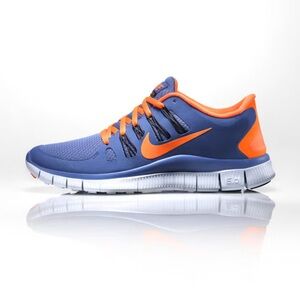 Nike Free 5.0 Running Shoe in Blue and Orange